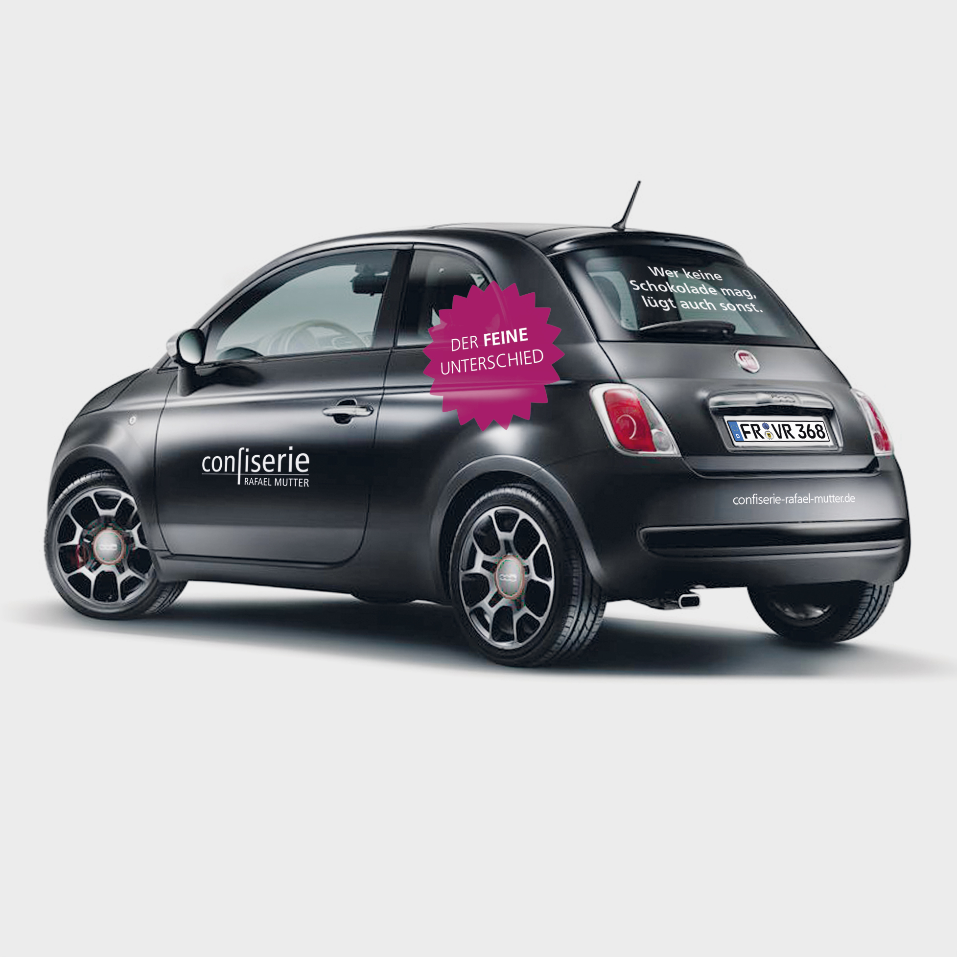 Fahrzeugbeschriftung confiserie rafael mutter